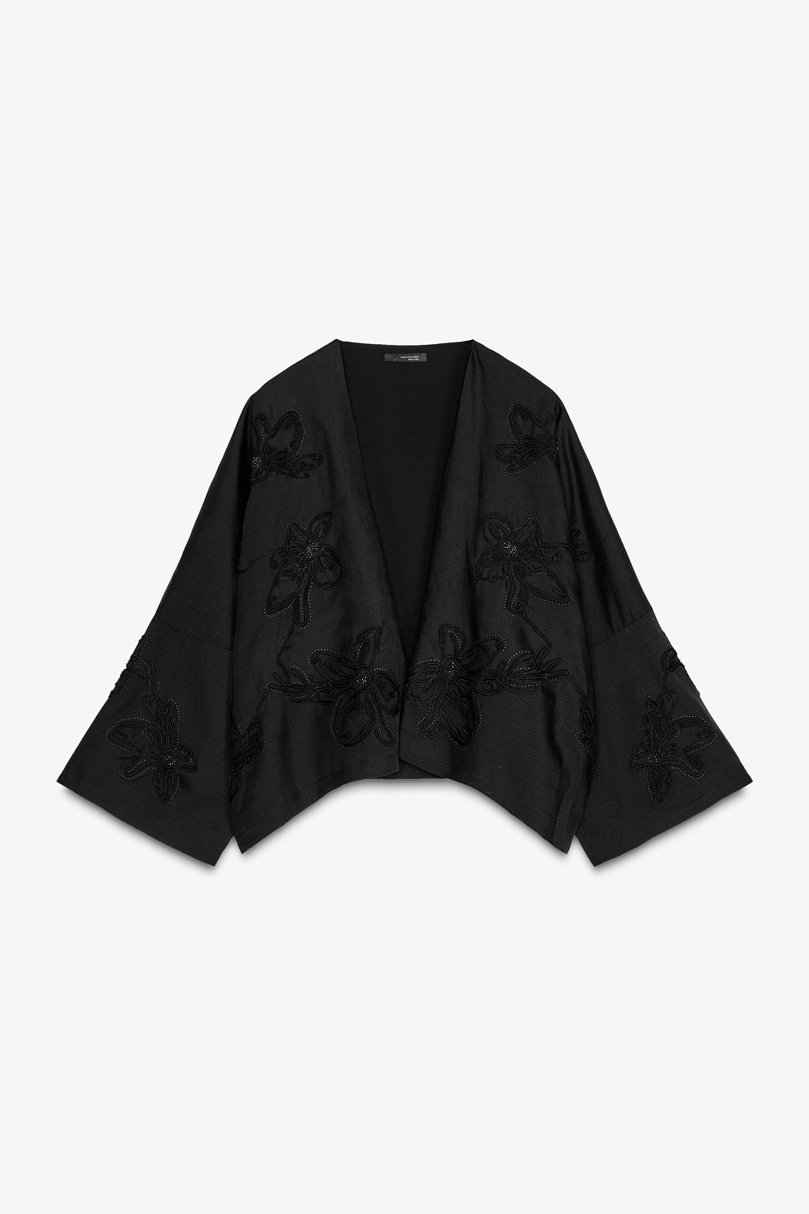 BEADED FLORAL KIMONO Product Image