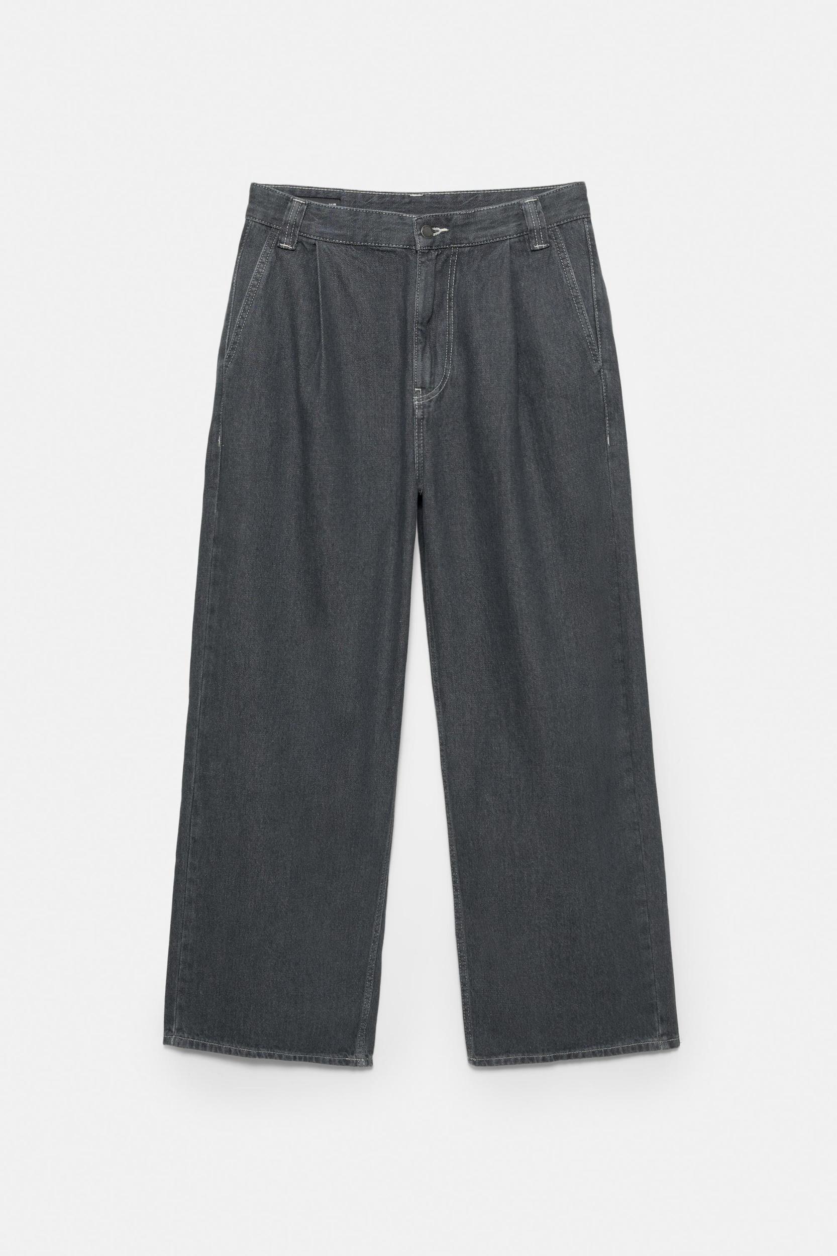 Wide-leg jeans with darts Product Image