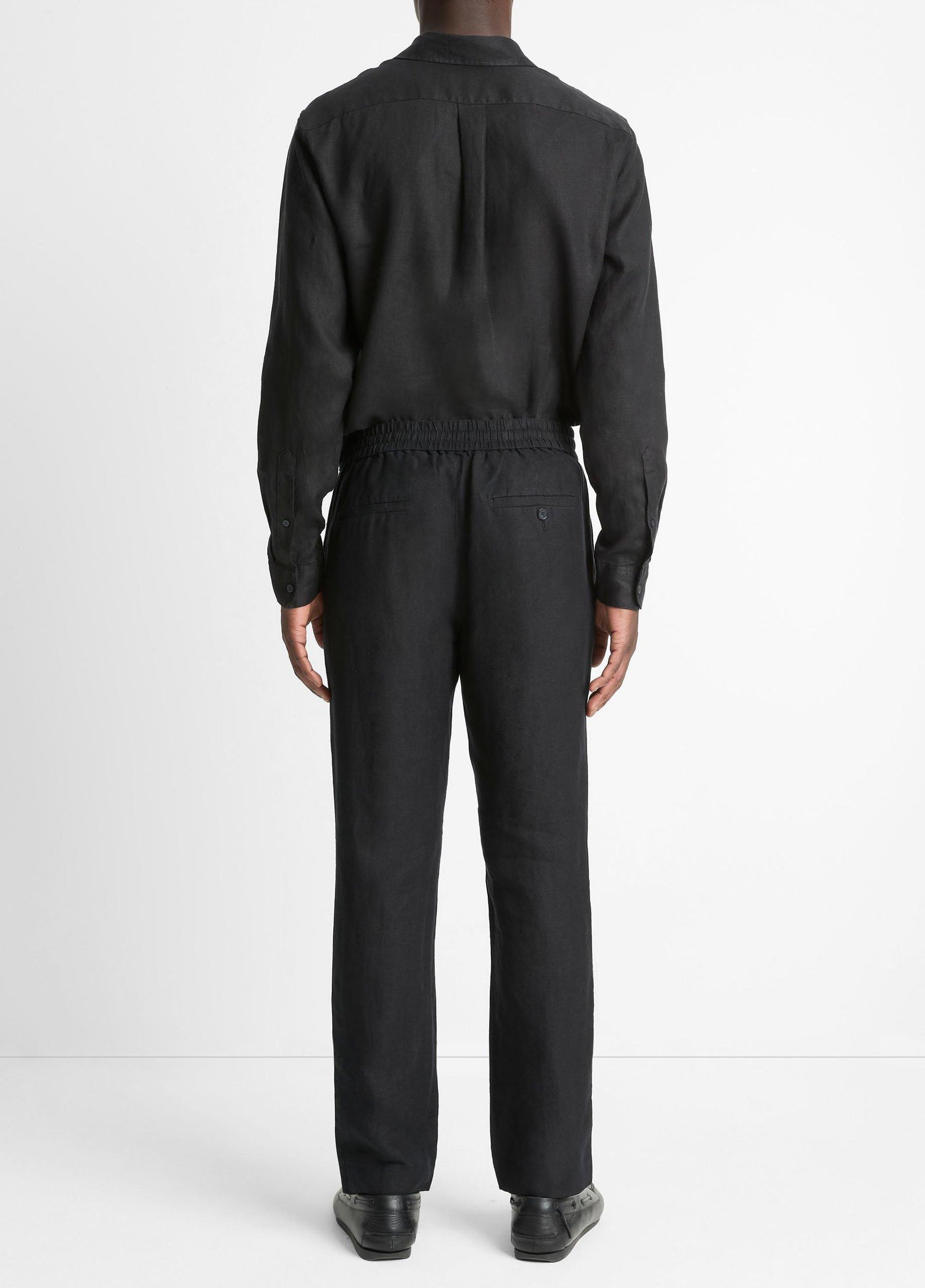 Mens Hemp Drawstring Pant, Black, Size L Vince Product Image