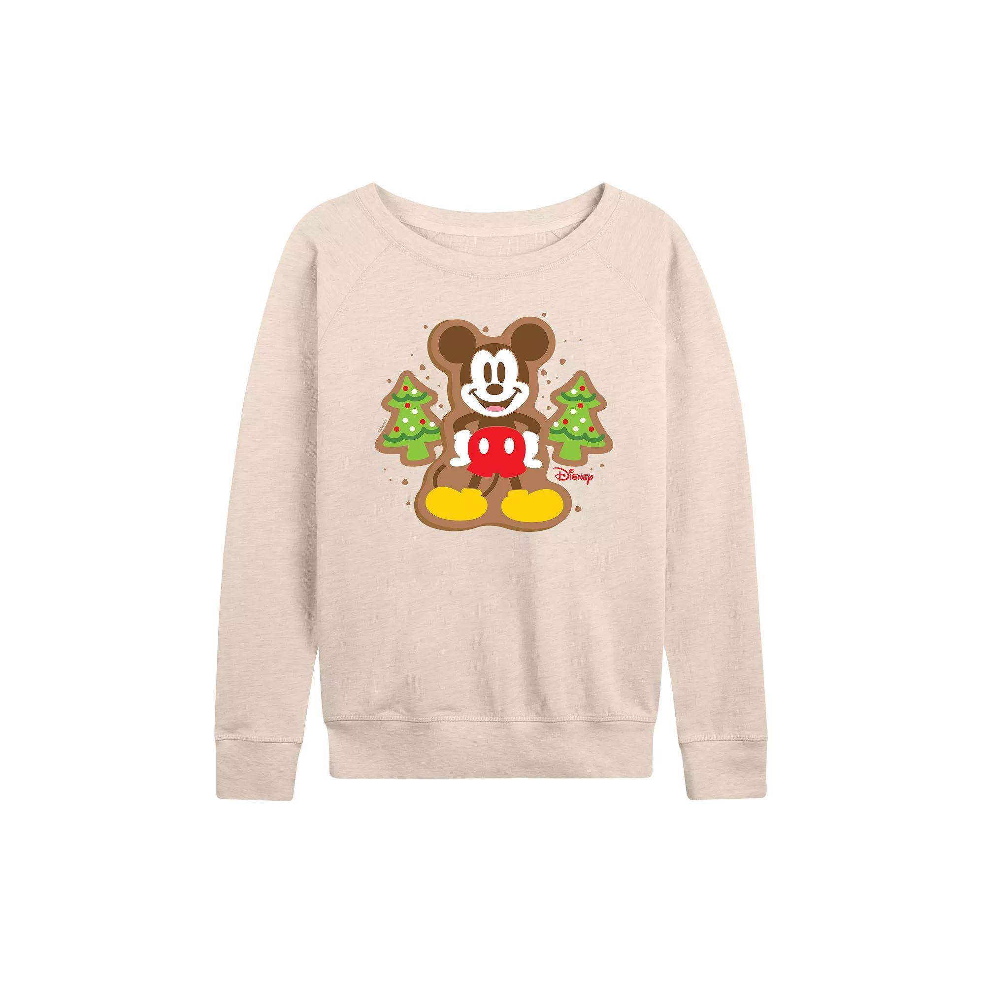 Disney's Mickey Mouse Women's Cookie French Terry Long Sleeve Tee, Size: XL, Beige Product Image