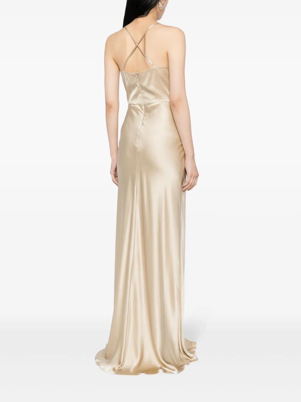 twisted-bodice silk gown Product Image