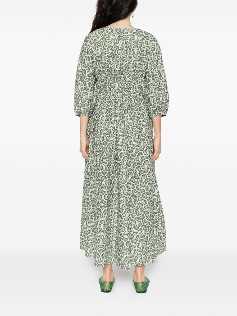 smocked floral-print dress Product Image