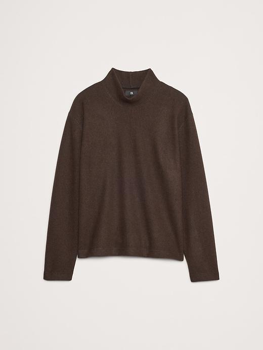 Brushed Mock-Neck Sweatshirt With Wool Product Image