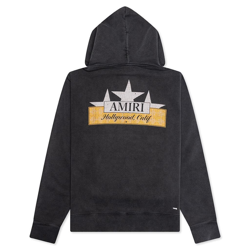 Vintage Crystal Star Hoodie - Black Male Product Image