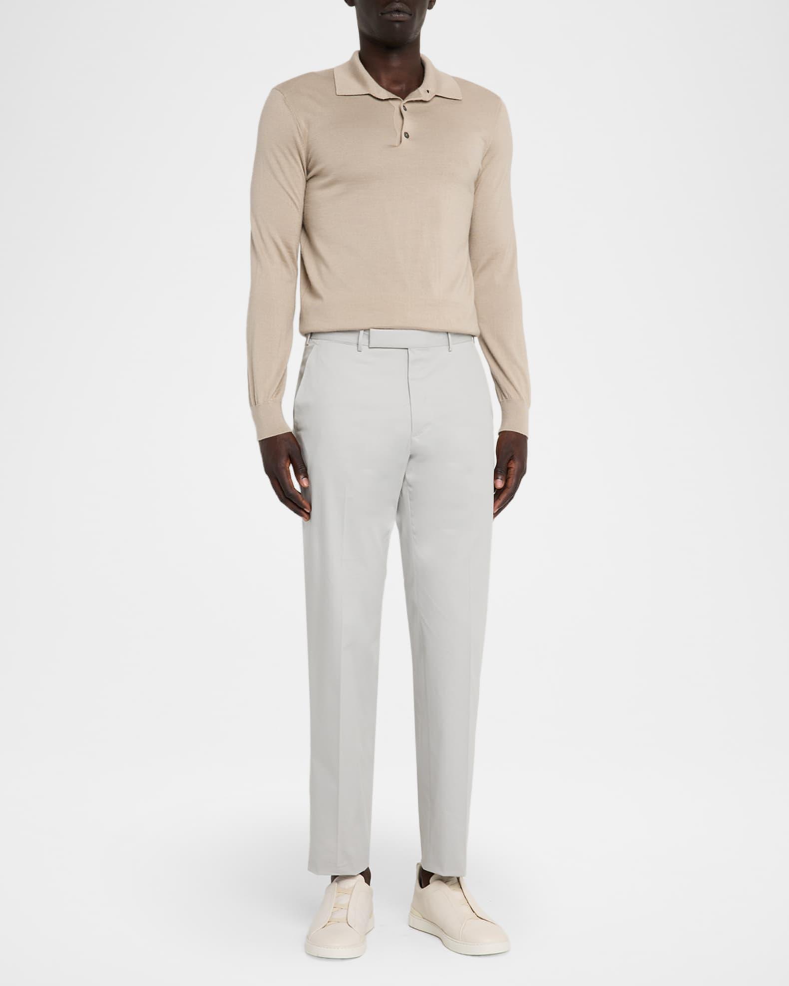 Men's Cotton-Stretch Modern Fit Trousers Product Image