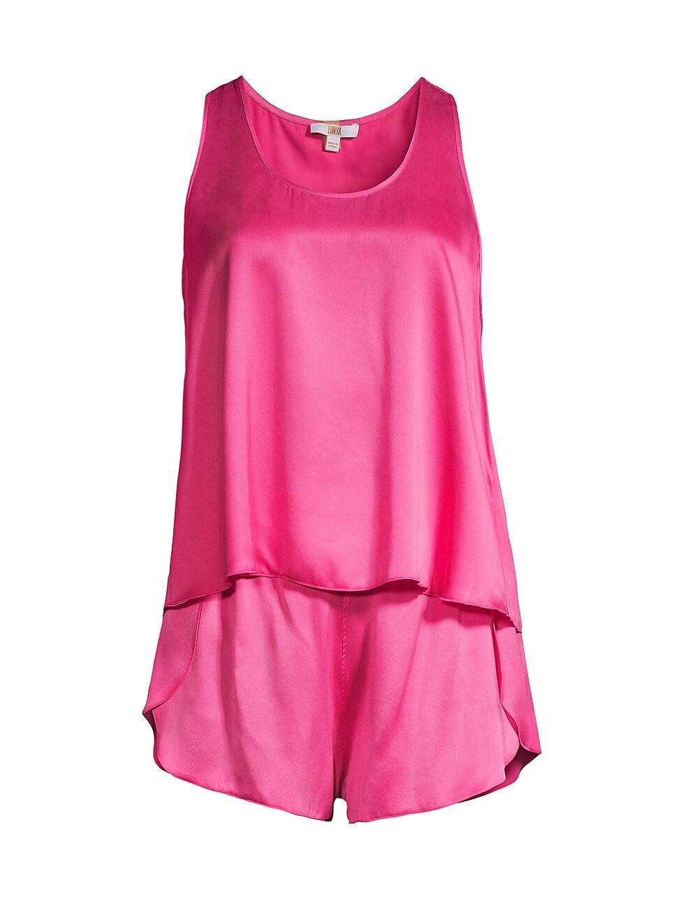 Womens Washable Silk Tulip-Back Pajama Set Product Image