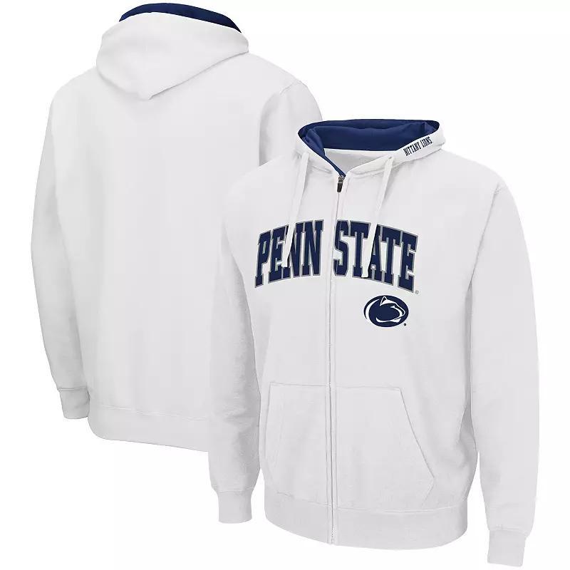 Men's Colosseum White Penn State Nittany Lions Arch & Logo 3.0 Full-Zip Hoodie, Size: Medium Product Image