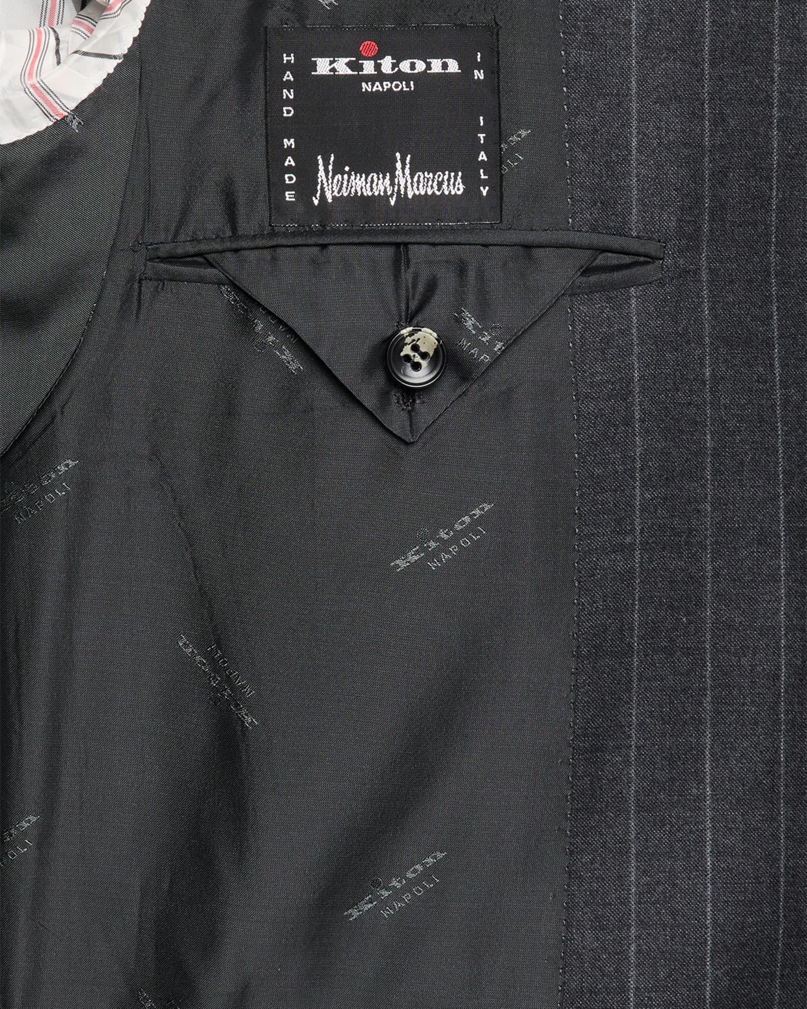 Men's Wool Pinstripe Two-Piece Suit Product Image
