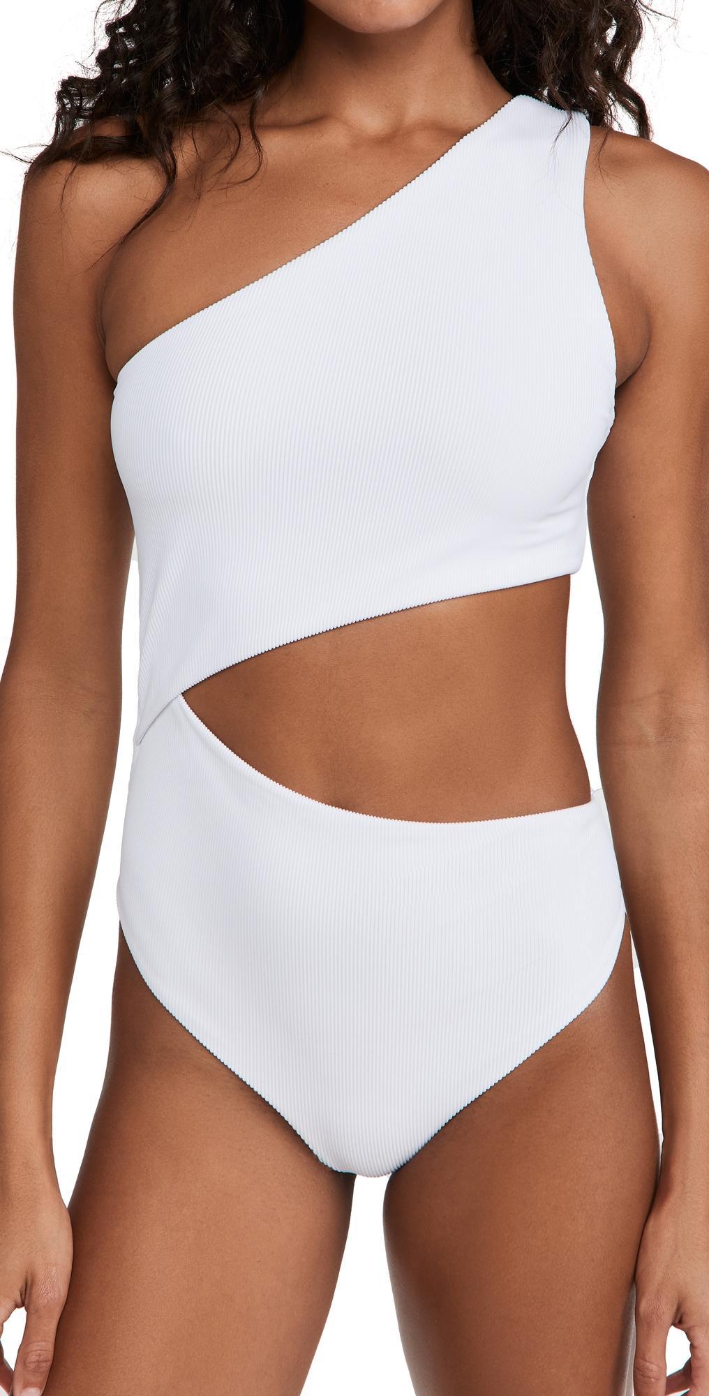 Beach Riot Celine One Shoulder Cutout One Piece Swimsuit Product Image