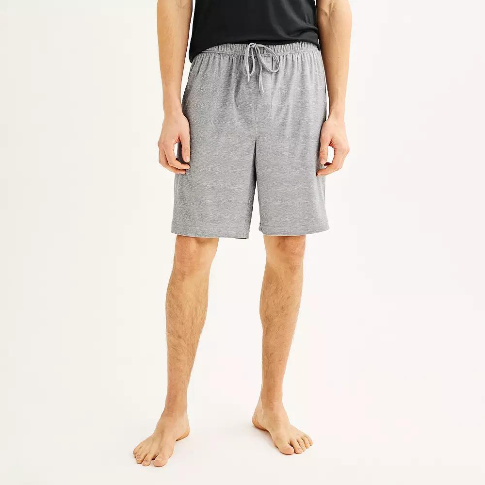 Men's Sonoma Goods For Life® Supersoft Pajama Shorts, Size: Medium, Light Gray Space Dye Product Image