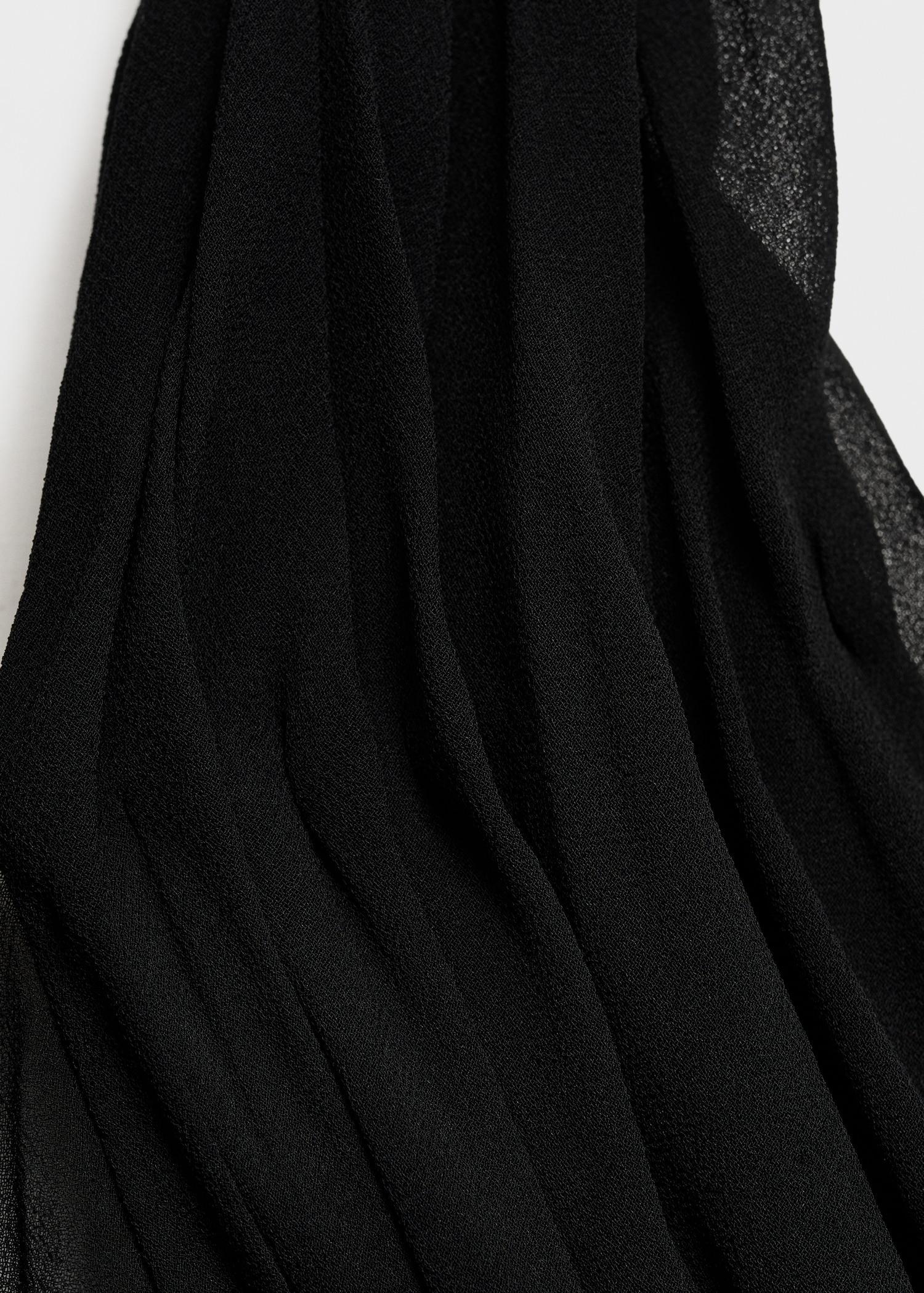 Long semi-transparent dress with crossed neckline - Women | MANGO USA Product Image