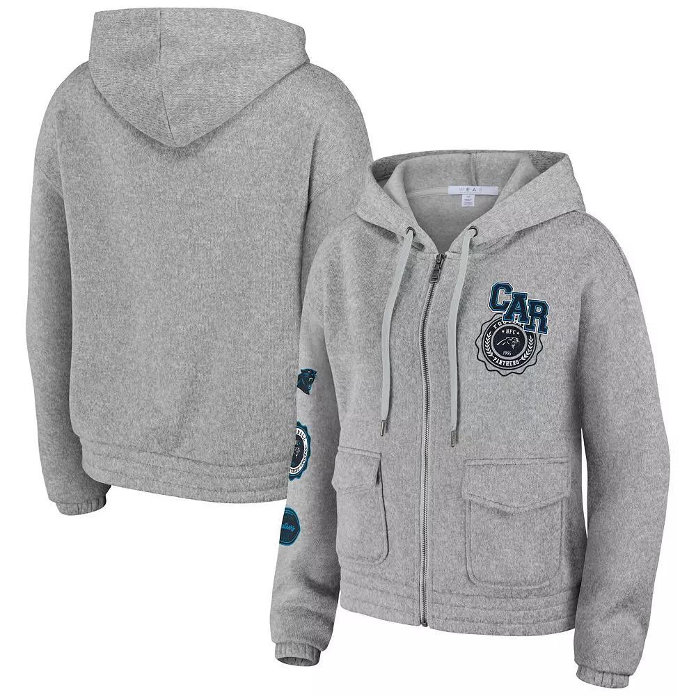 Women's WEAR by Erin Andrews Heather Gray Tennessee Titans Full-Zip Hoodie, Size: Small, Grey Product Image