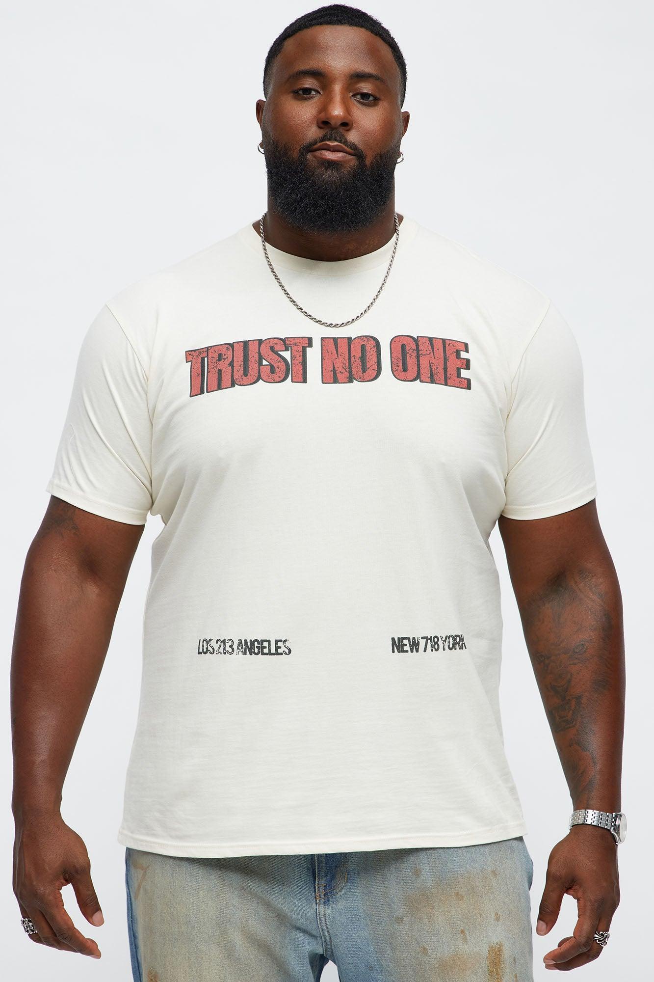 Trust No One From West To East Short Sleeve Tee - Off White Male Product Image