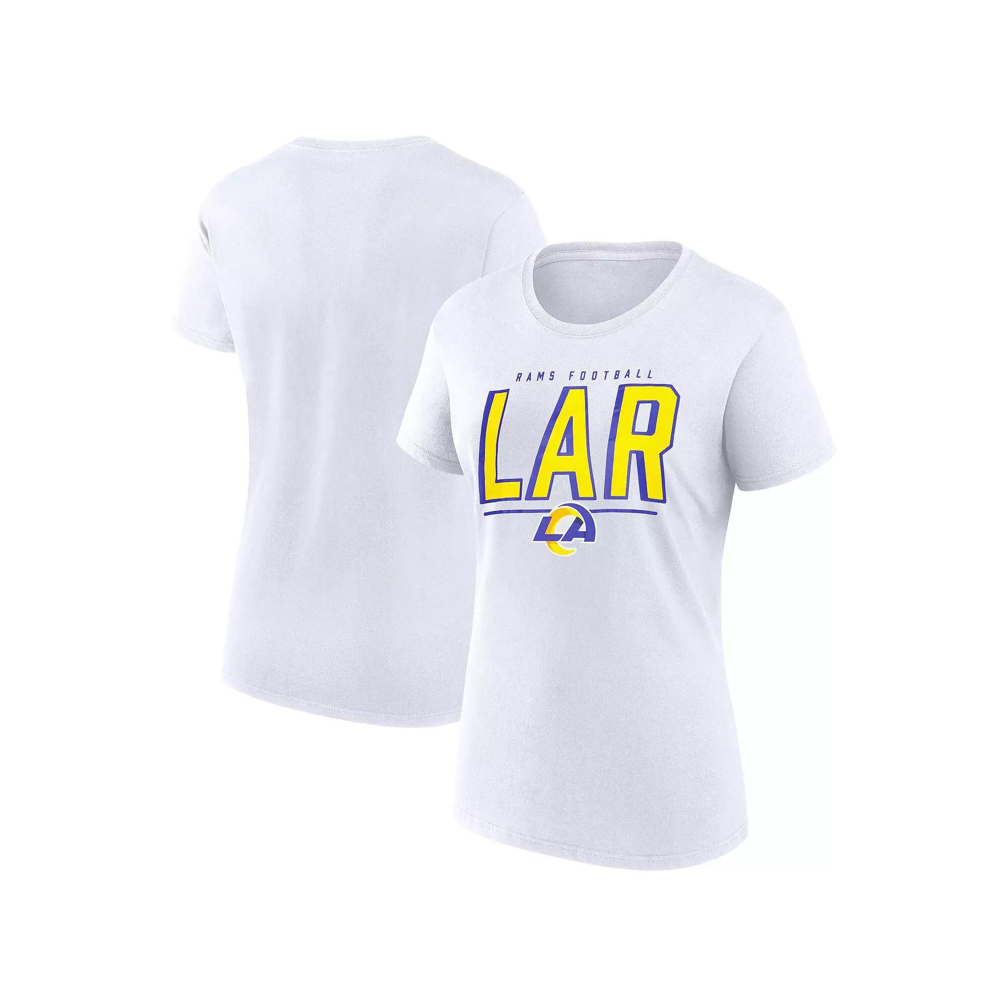 Women's Fanatics White Los Angeles Rams Cheerleader T-Shirt, Size: 3XL Product Image