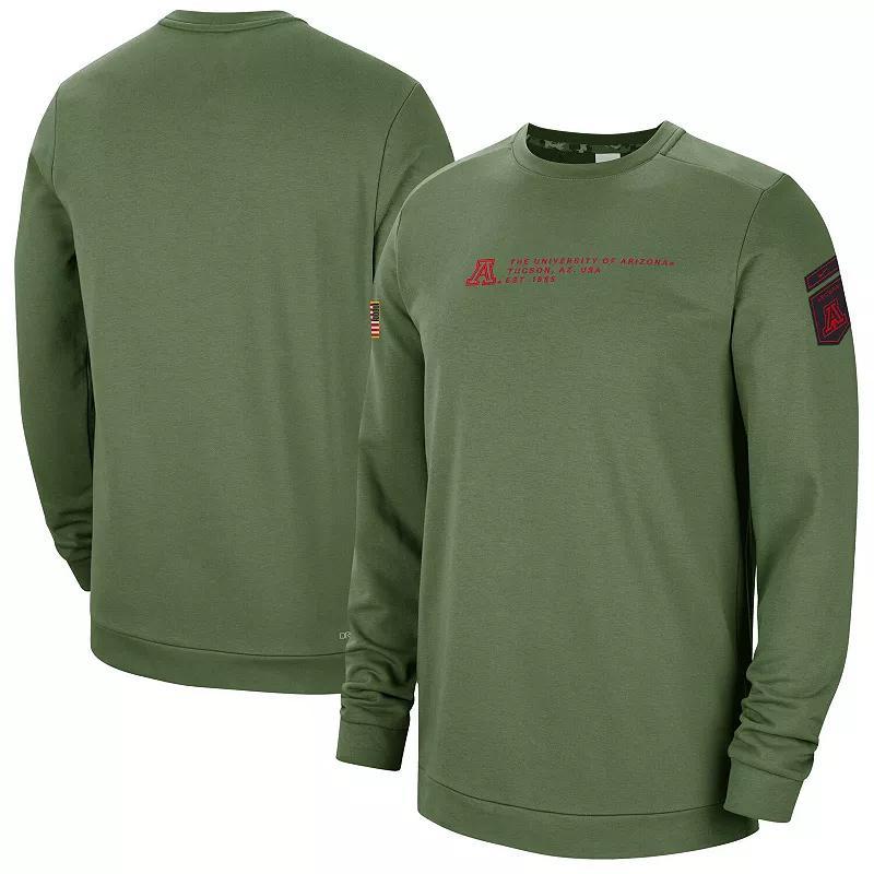 Men's Nike Olive Georgia Bulldogs Military Pullover Sweatshirt, Size: Medium, Team Product Image