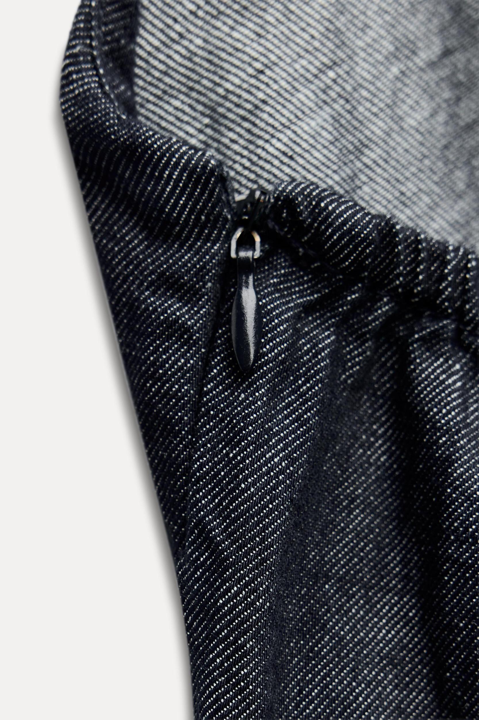 DENIM HALTER DRESS ZW COLLECTION Product Image