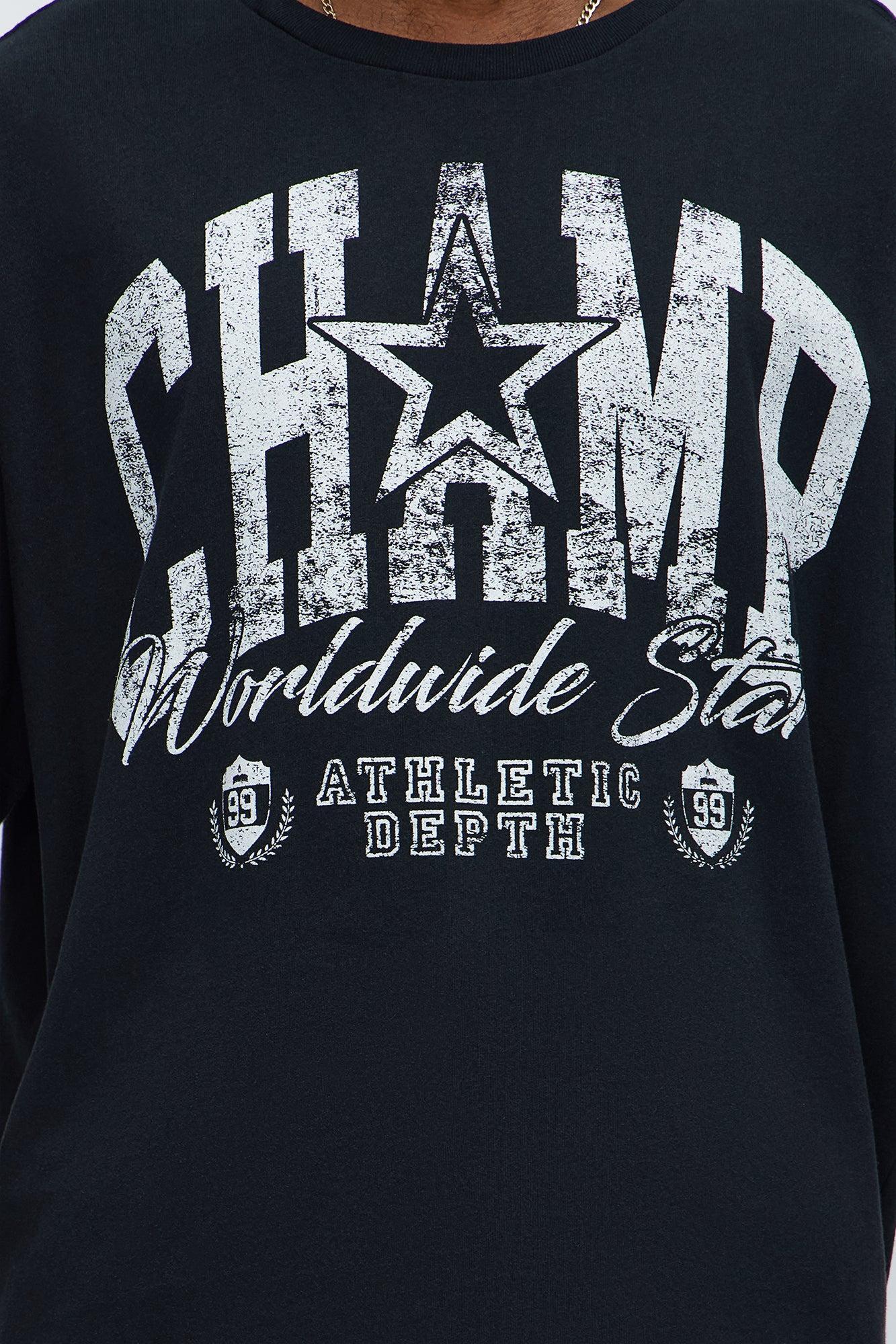 Champ Worldwide Star Oversized Short Sleeve Tee - Black Product Image