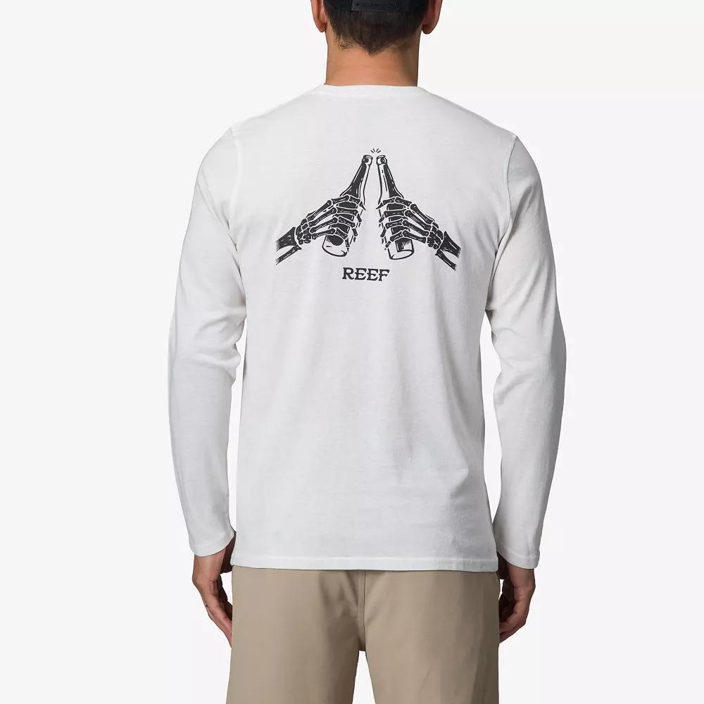 Men's REEF Long Sleeve Graphic Tee, Size: XL, White Product Image