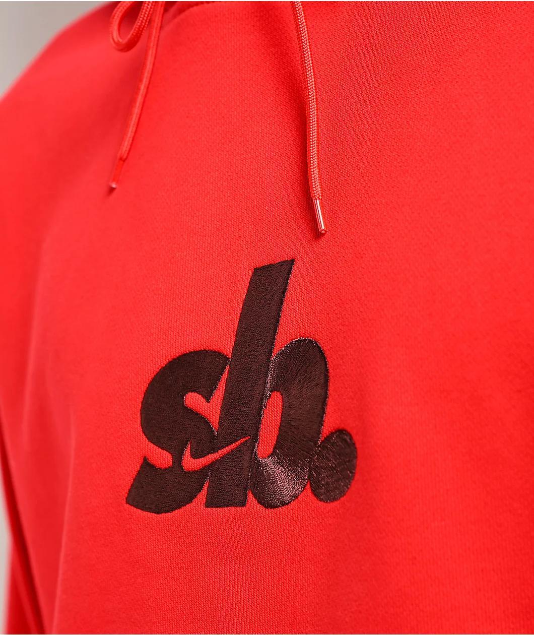 Nike SB Essential Red Hoodie Product Image