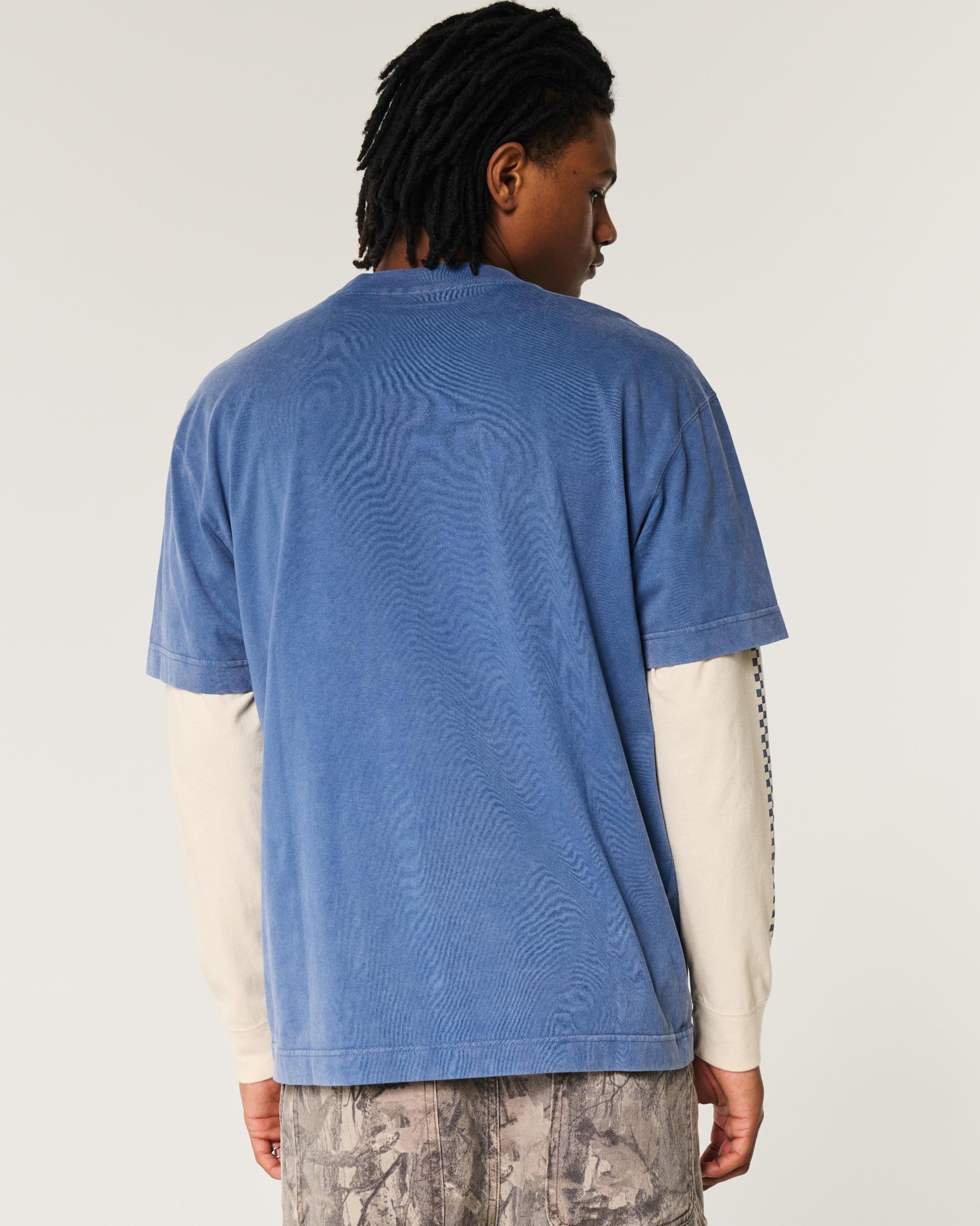 Boxy Heavyweight Washed Crew T-Shirt Product Image