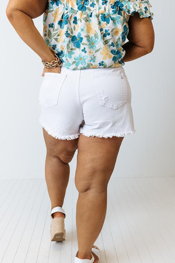 The Turnbow High Waist Distressed Shorts Curves Product Image