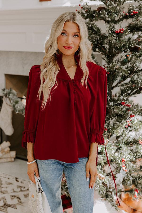 Merlot Sippin' Shift Top Product Image