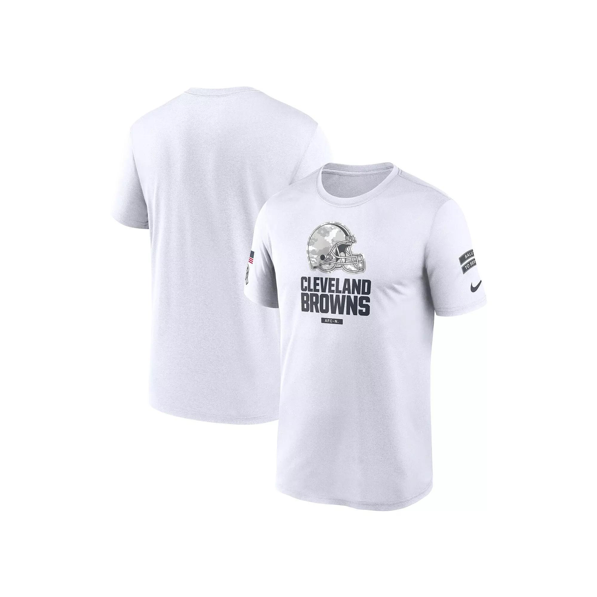 Men's Nike White Cleveland Browns 2024 Salute To Service Legend Performance T-Shirt, Size: 2XL Product Image