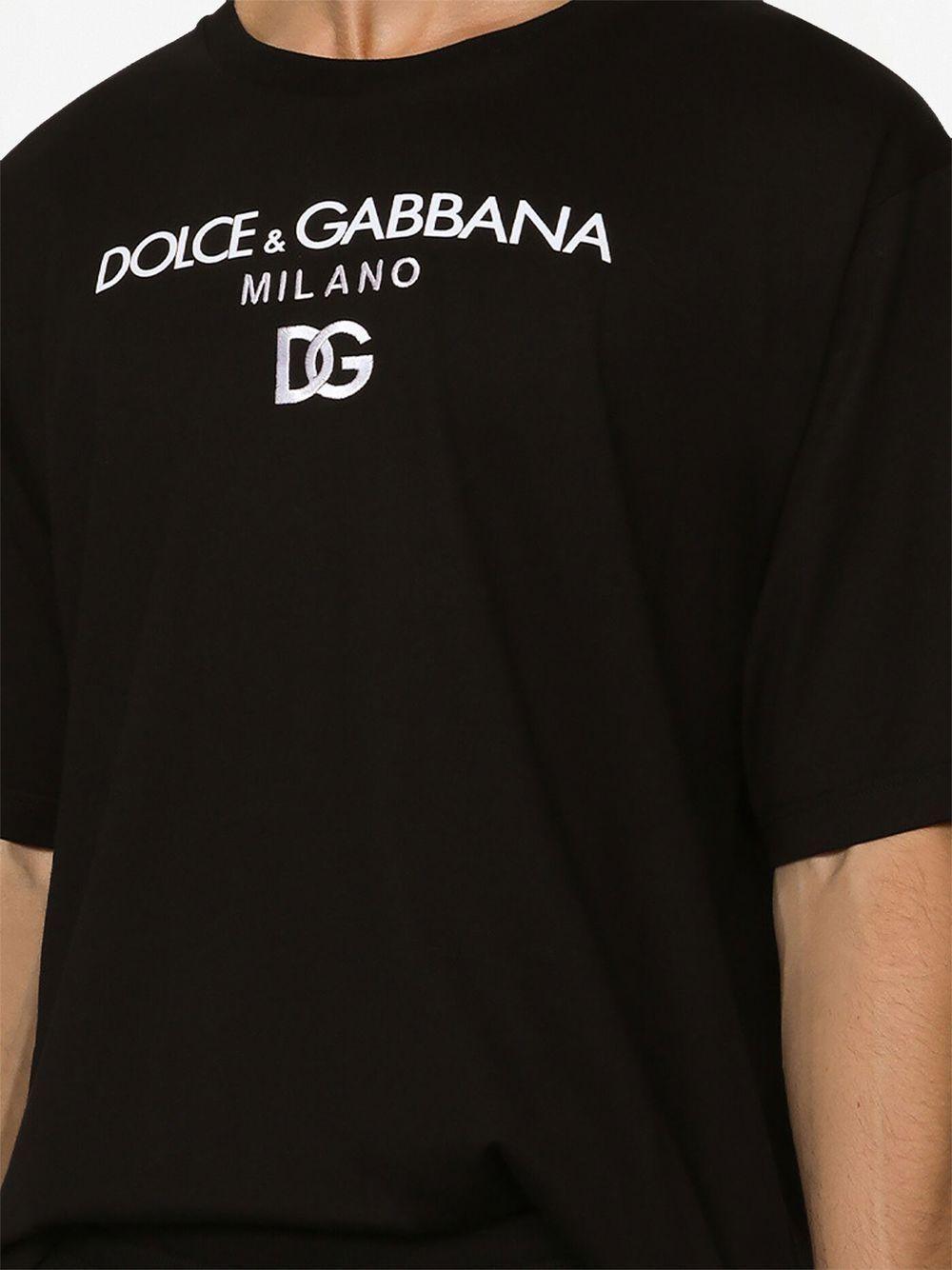 logo-embroidered cotton T-shirt Product Image