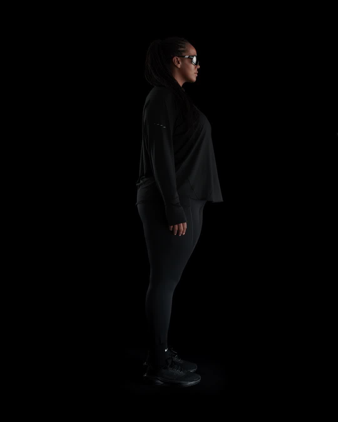 Nike Women's Swift Dri-FIT UV 1/4-Zip Running Top (Plus Size) Product Image