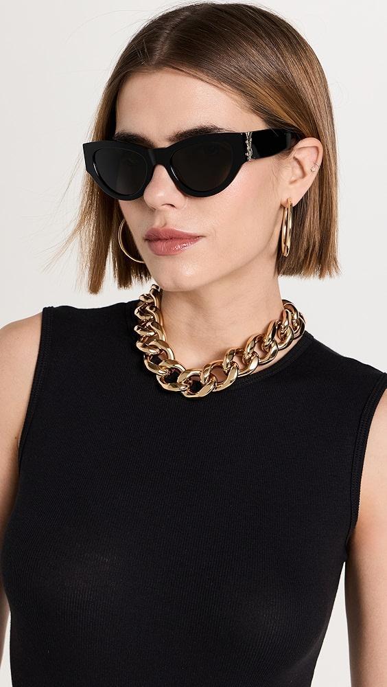 Saint Laurent Monogram Cat Eye Sunglasses | Shopbop Product Image