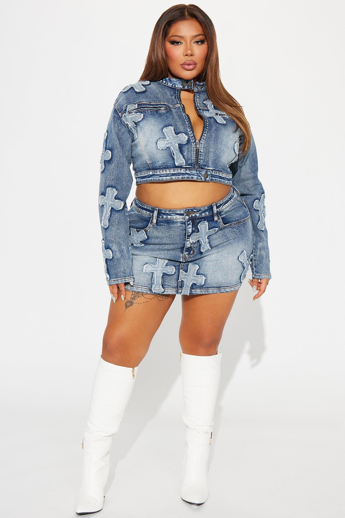 Cross Your Mind Denim Jacket - Medium Wash Product Image