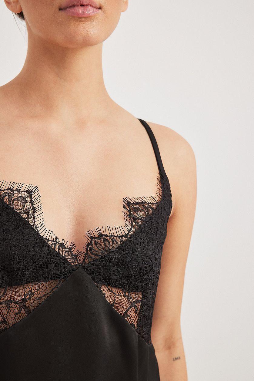 Lace Detail Low Back Singlet Product Image