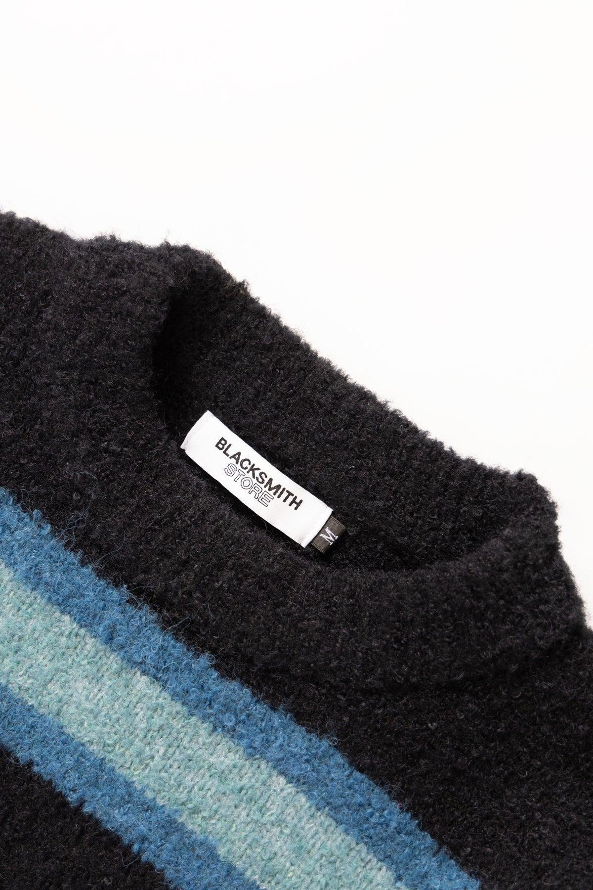 Blacksmith - Boucle Striped Sweater - Black Product Image