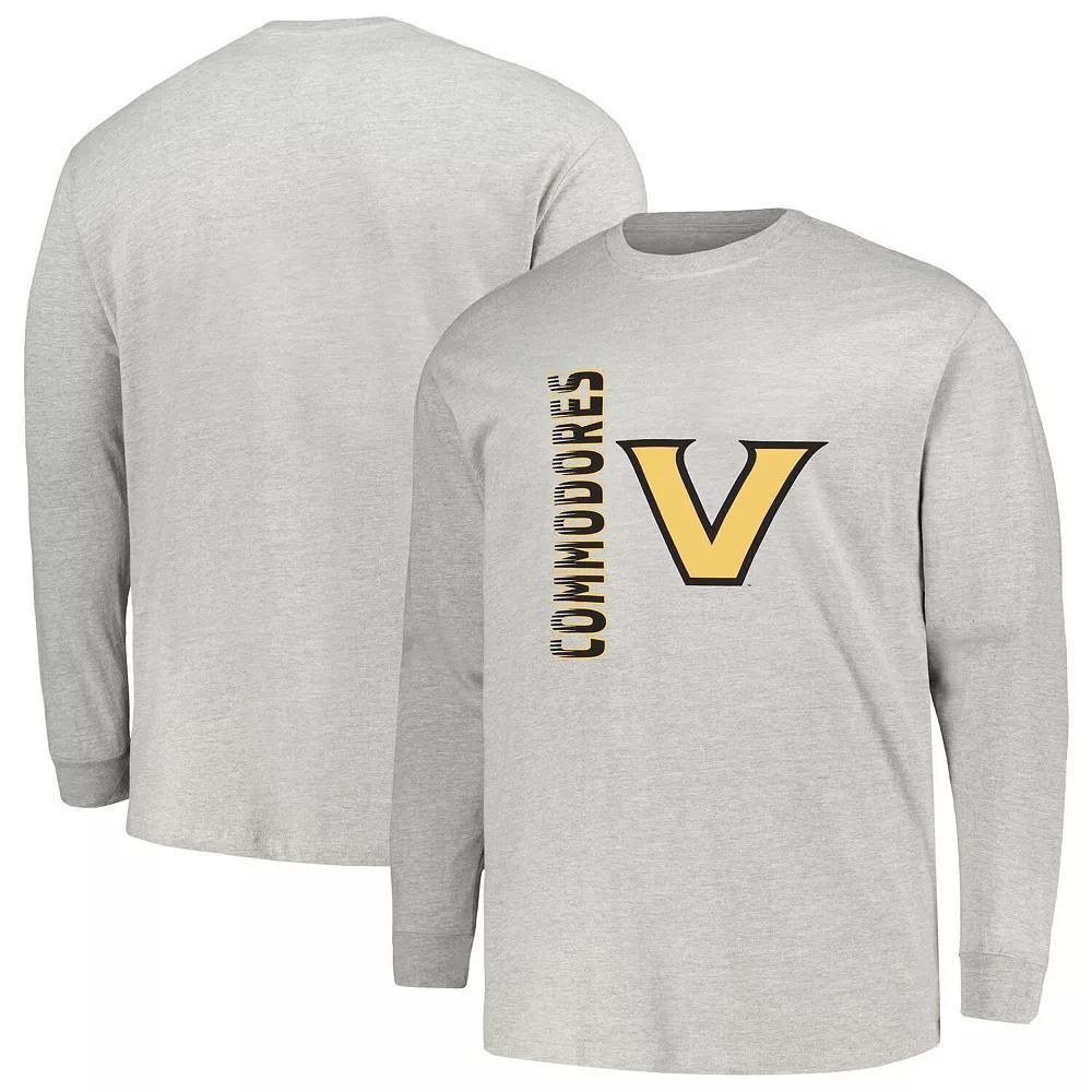 Men's Profile Gray Vanderbilt Commodores Big & Tall Mascot Long Sleeve T-Shirt, Size: 4XLT, Grey Product Image
