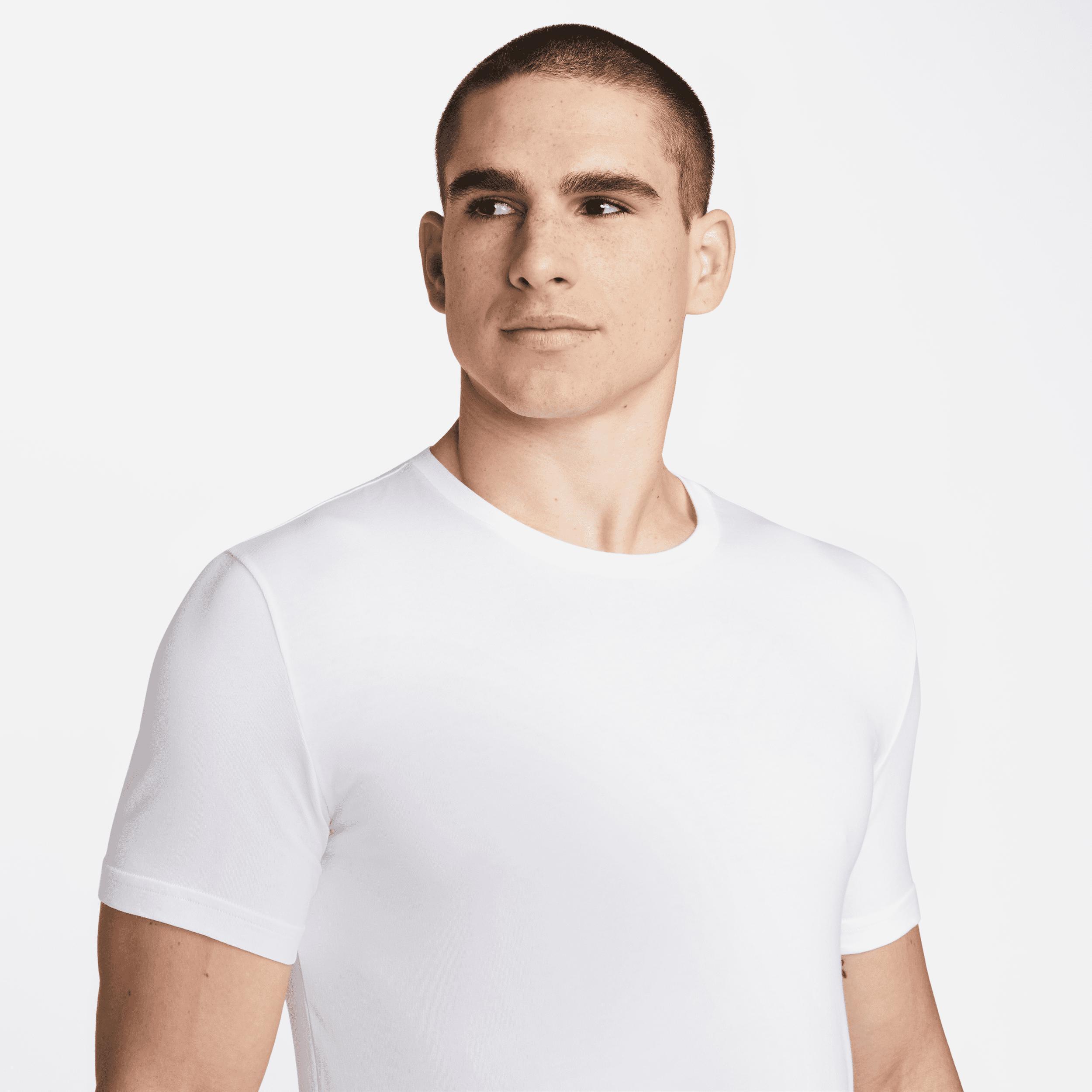 Men's Nike Dri-FIT Essential Cotton Stretch 2-Pack Crewneck Undershirt, Size: XXL, White Product Image