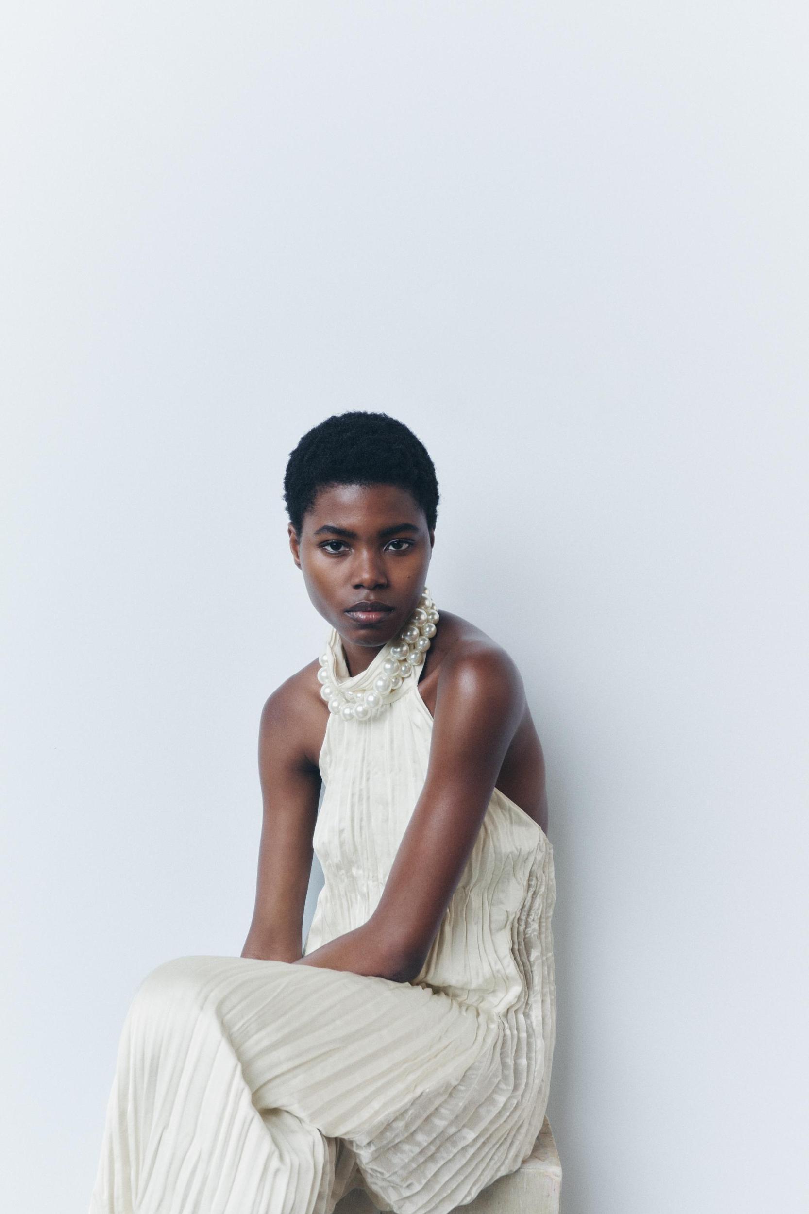 LONG PLEATED DRESS Product Image