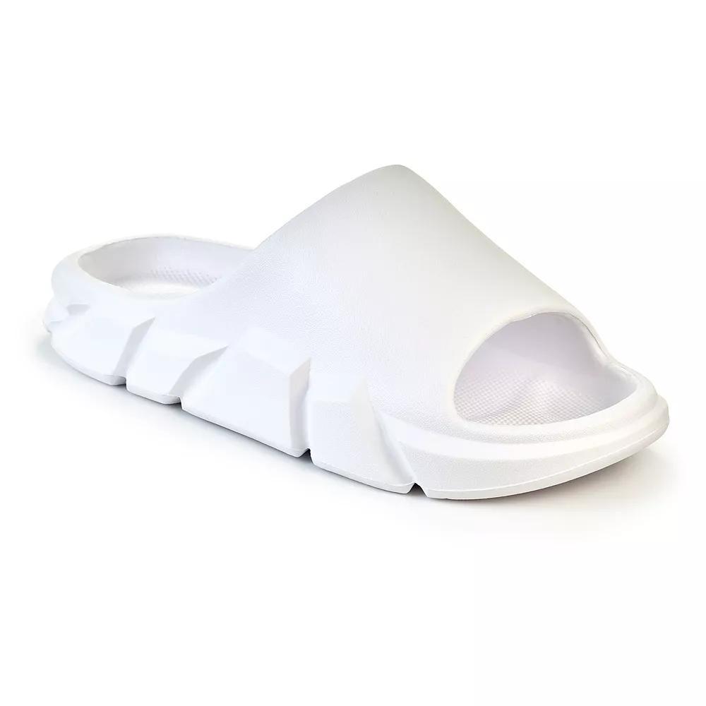 American Exchange Women's White Slide Sandals, Size: 7 Product Image