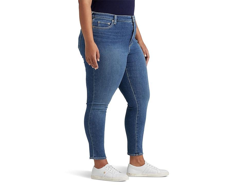 Lauren Ralph Lauren Plus Size Mid-Rise Straight Ankle Jeans (Legacy Wash) Women's Jeans Product Image