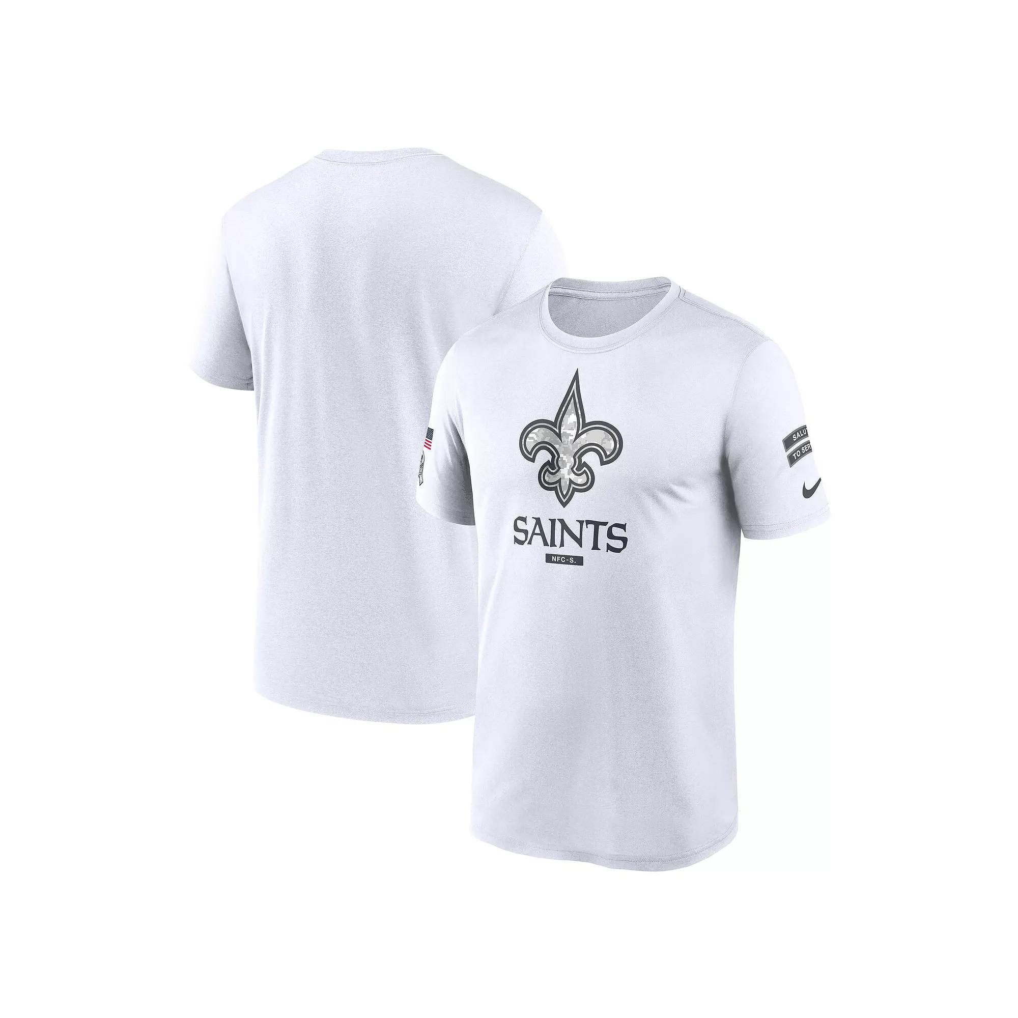 Men's Nike White New Orleans Saints 2024 Salute To Service Legend Performance T-Shirt, Size: Small Product Image