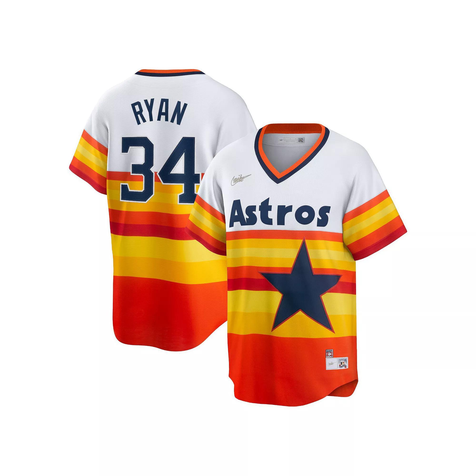 Men's Nike Nolan Ryan White Houston Astros Home Cooperstown Collection Player Jersey, Size: Large Product Image