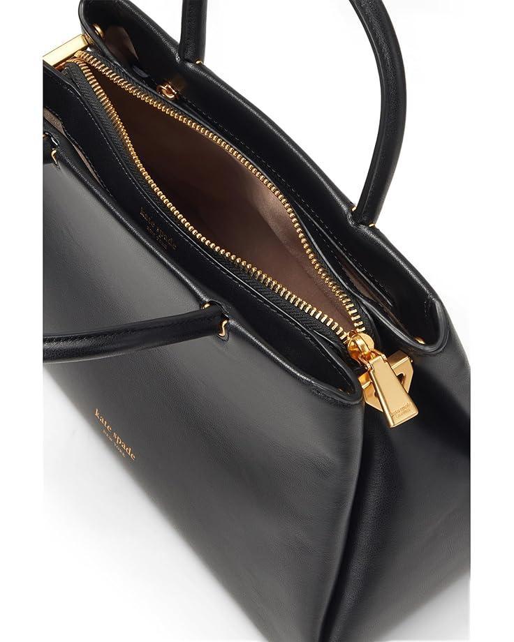 Knott Color-Blocked Pebbled Leather Medium Zip Top Satchel Product Image