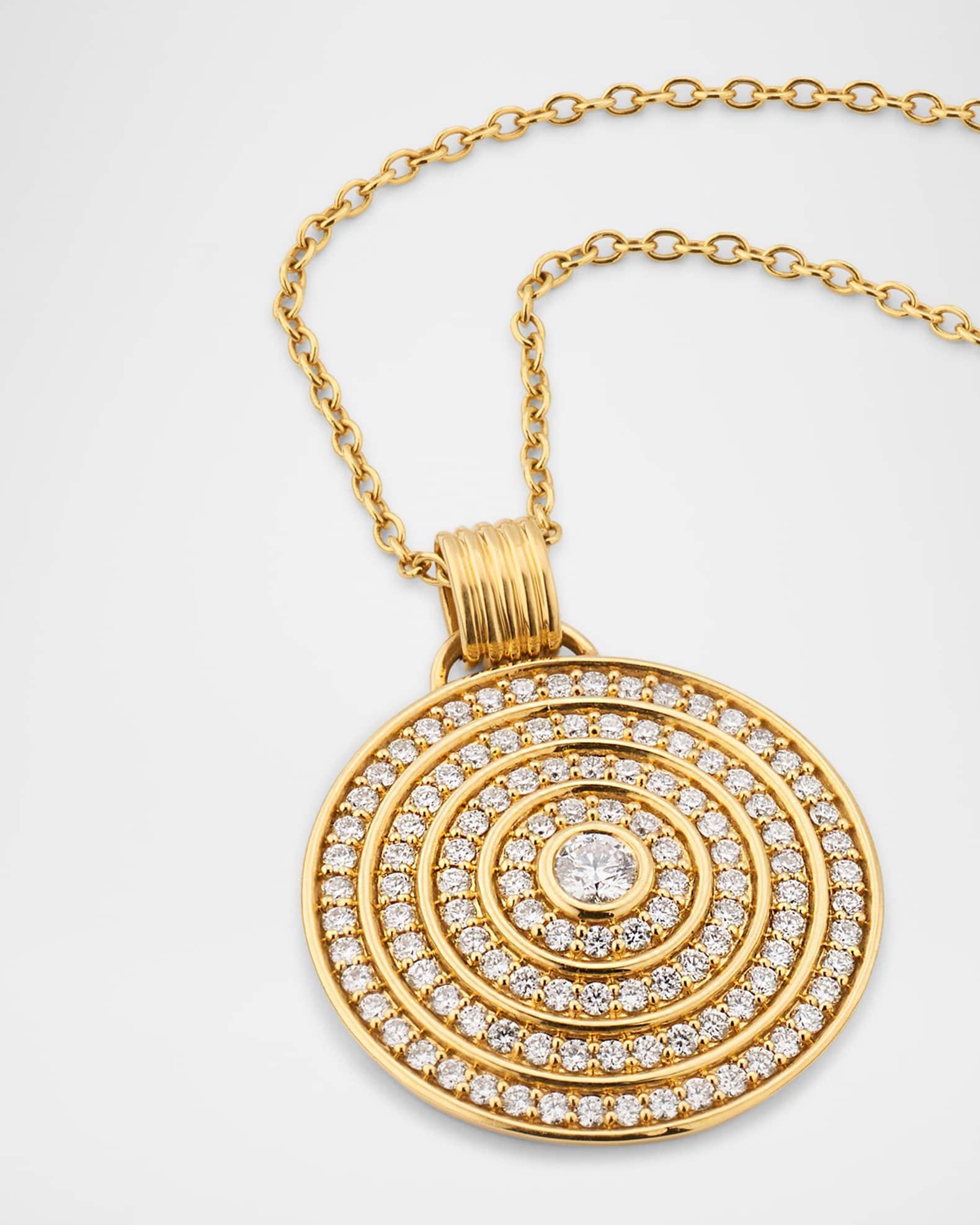 Universum Pave Medallion Necklace, 23mm Product Image