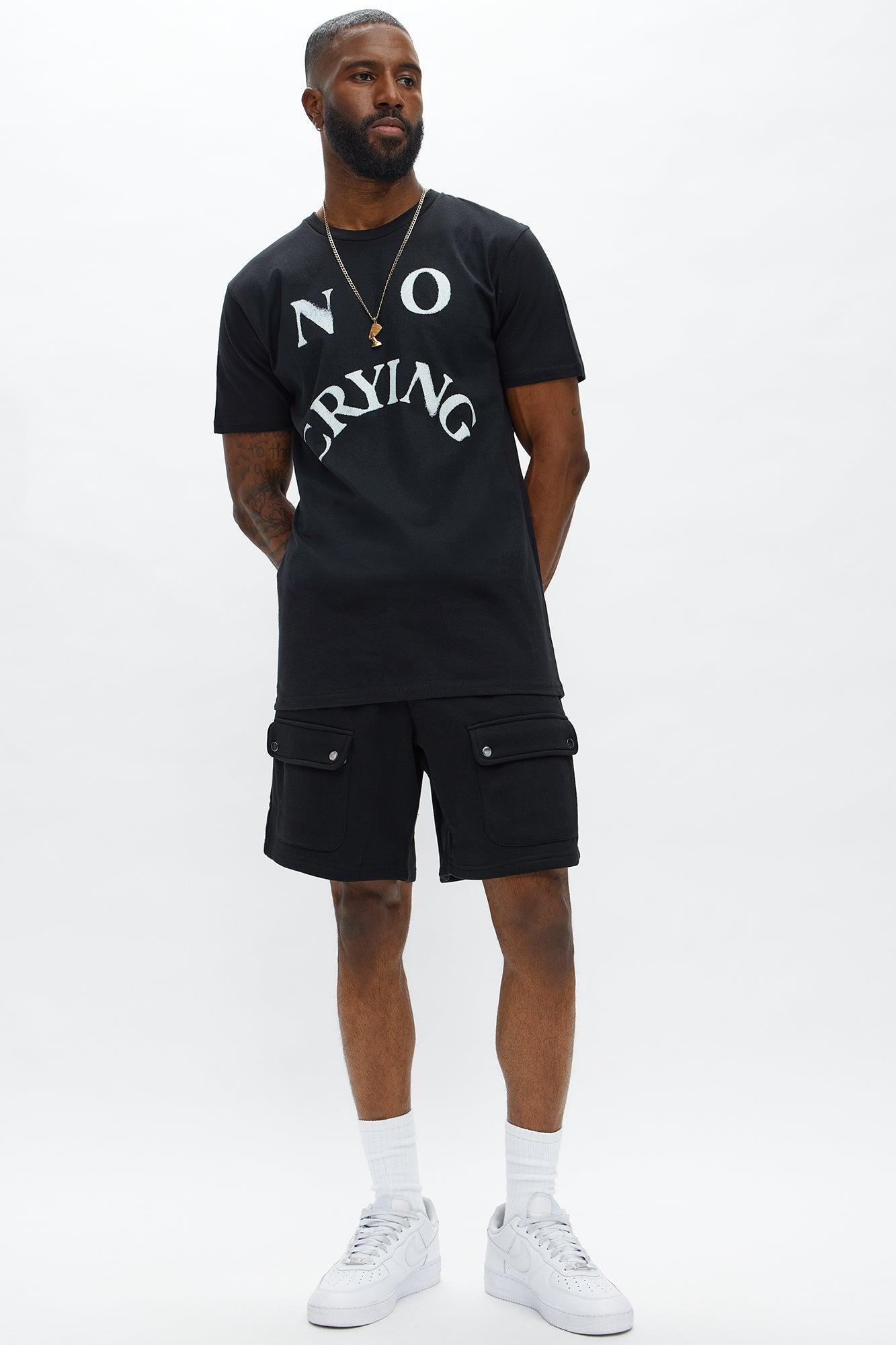 Tyson Relaxed Cargo Snap Shorts - Black Product Image