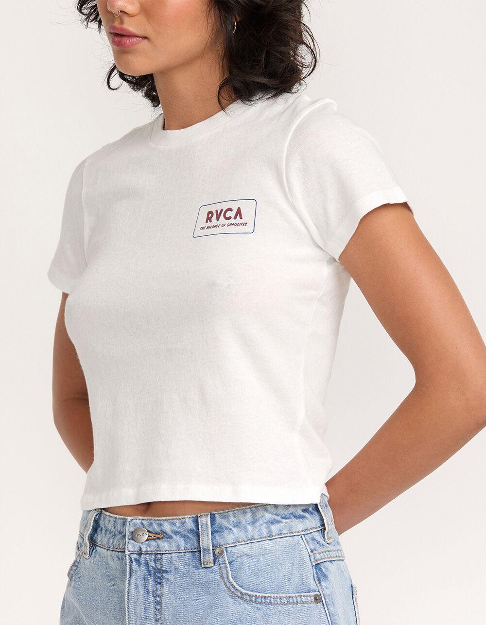 RVCA 411 Womens Fitted Baby Tee - GREEN Product Image