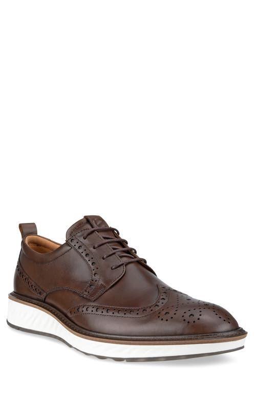 ECCO ST1 Hybrid Brogue Tie (Cocoa ) Men's Shoes Product Image