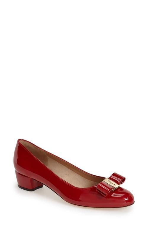 Ferragamo Womens Vara Leather Pumps Product Image