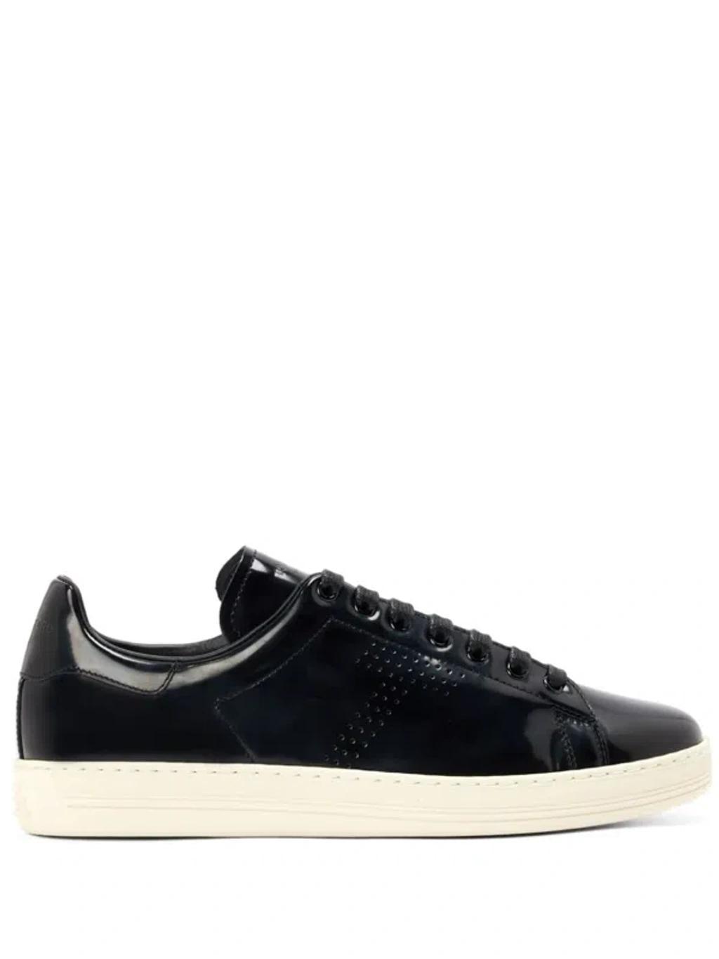 TOM FORD Warwick Leather Low-top Sneakers In White Product Image
