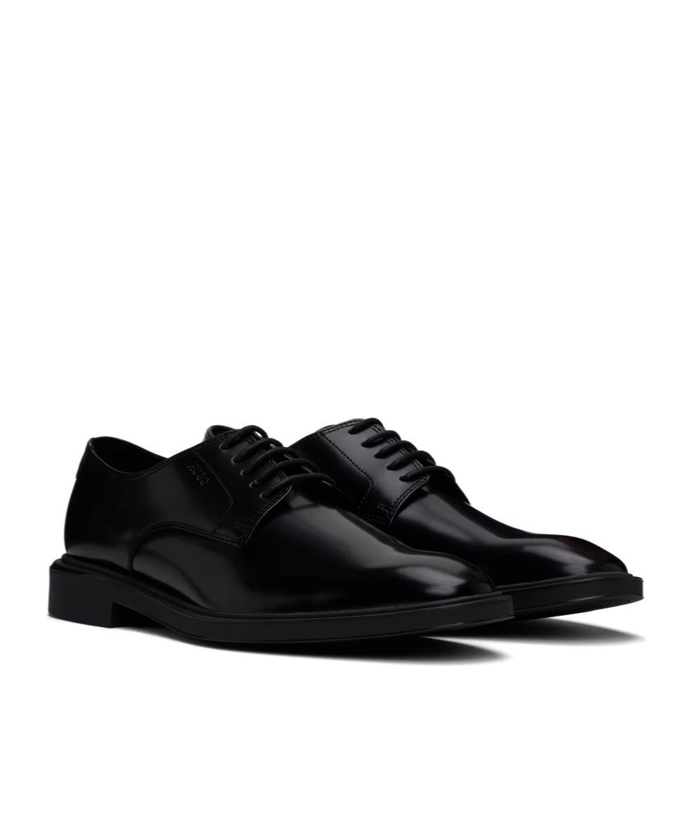 HUGO BOSS Logo-embossed Derby Shoes In Black Product Image