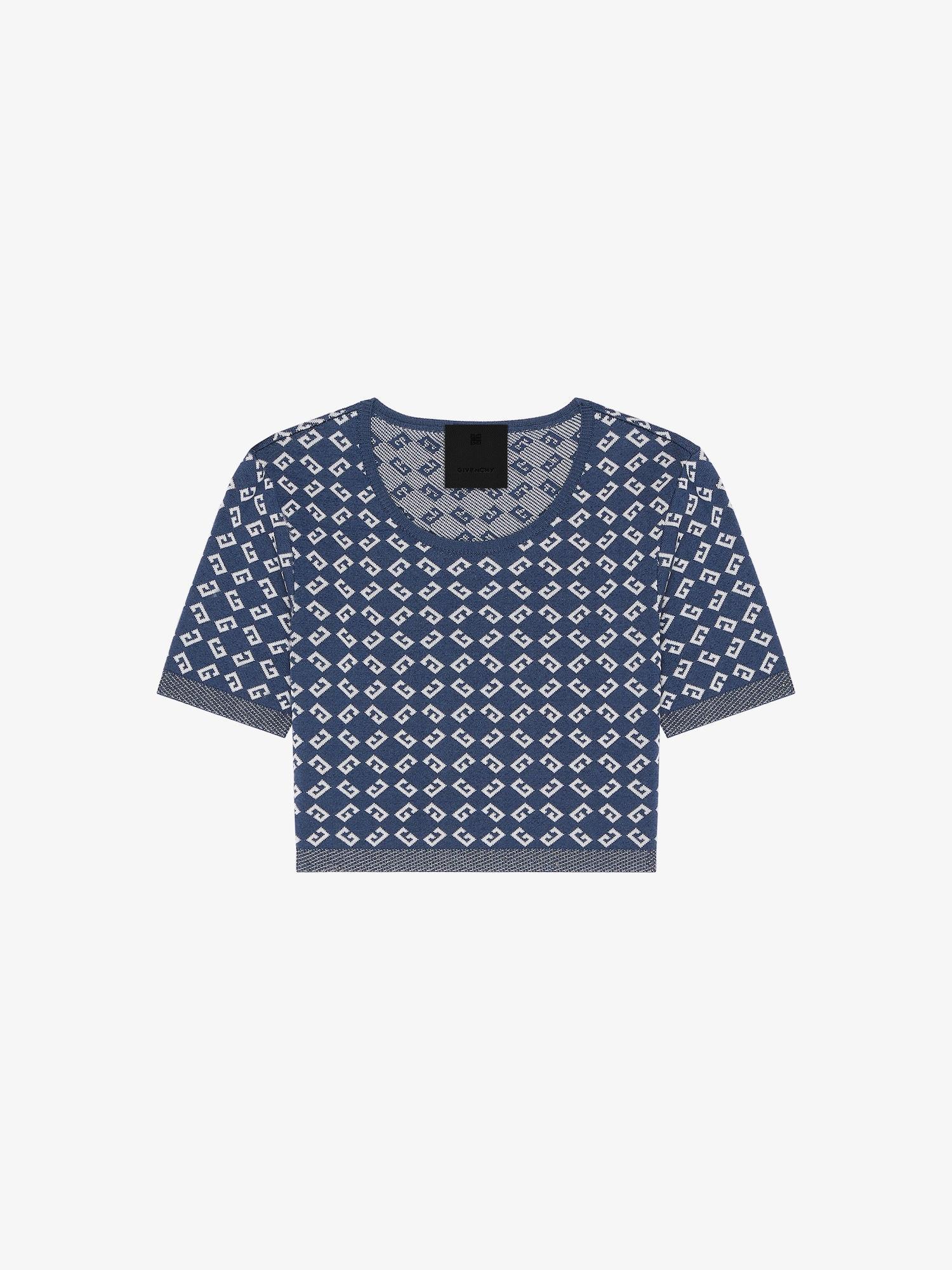 Cropped sweater in monogram 72 jacquard Product Image