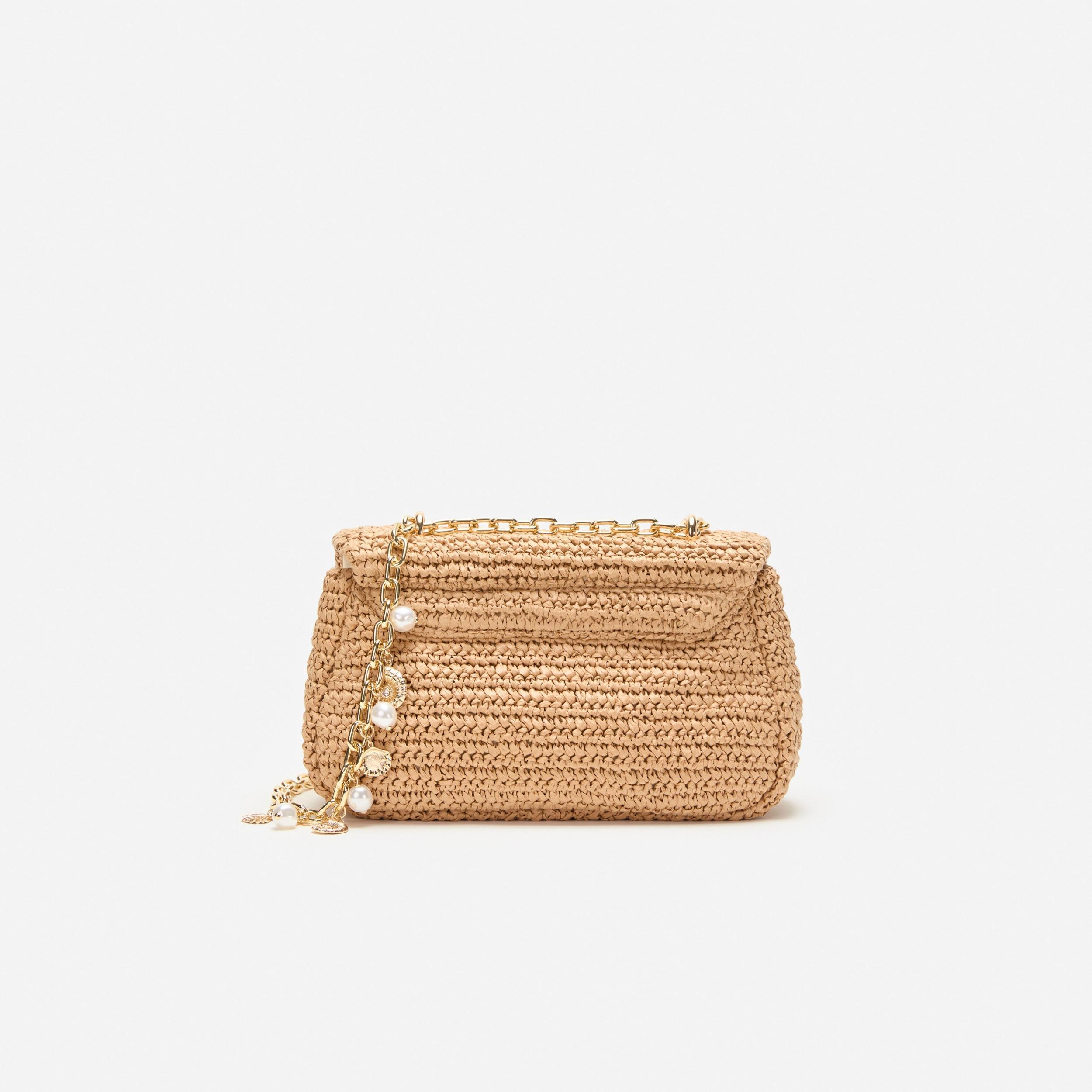 Raffia Bow Charm Shoulder Bag Product Image